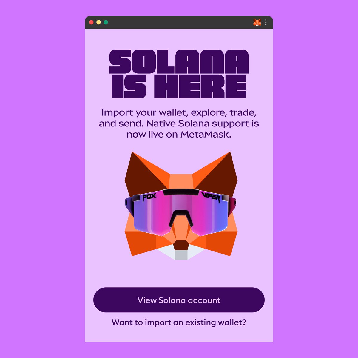 .@Solana is the first non-EVM network that MetaMask supports 👀  

Let's walk through how easy it is to use Solana on MetaMask. 🧵 👇