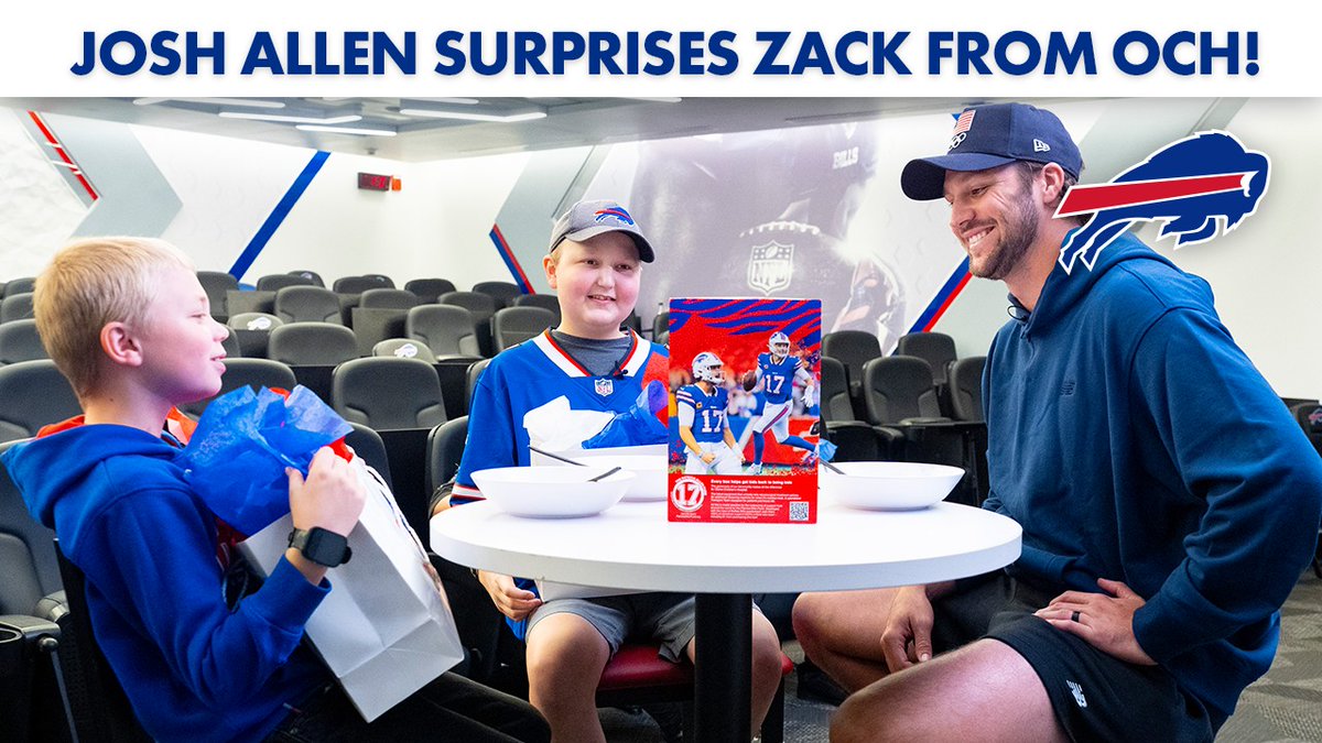 GHMS_Science8's tweet image. Bills Mobile: Josh Allen Surprises Oishei Patient Zack with Bills Tickets and More!
buffalobills.com/video/josh-all…
Love it! #BillsMafia