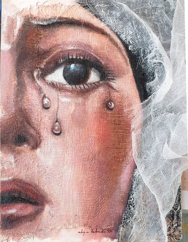 LA ESPERANZA.
Herida jamás vencida.
Técnica mixta/papel.
21.5 X 30 cm.