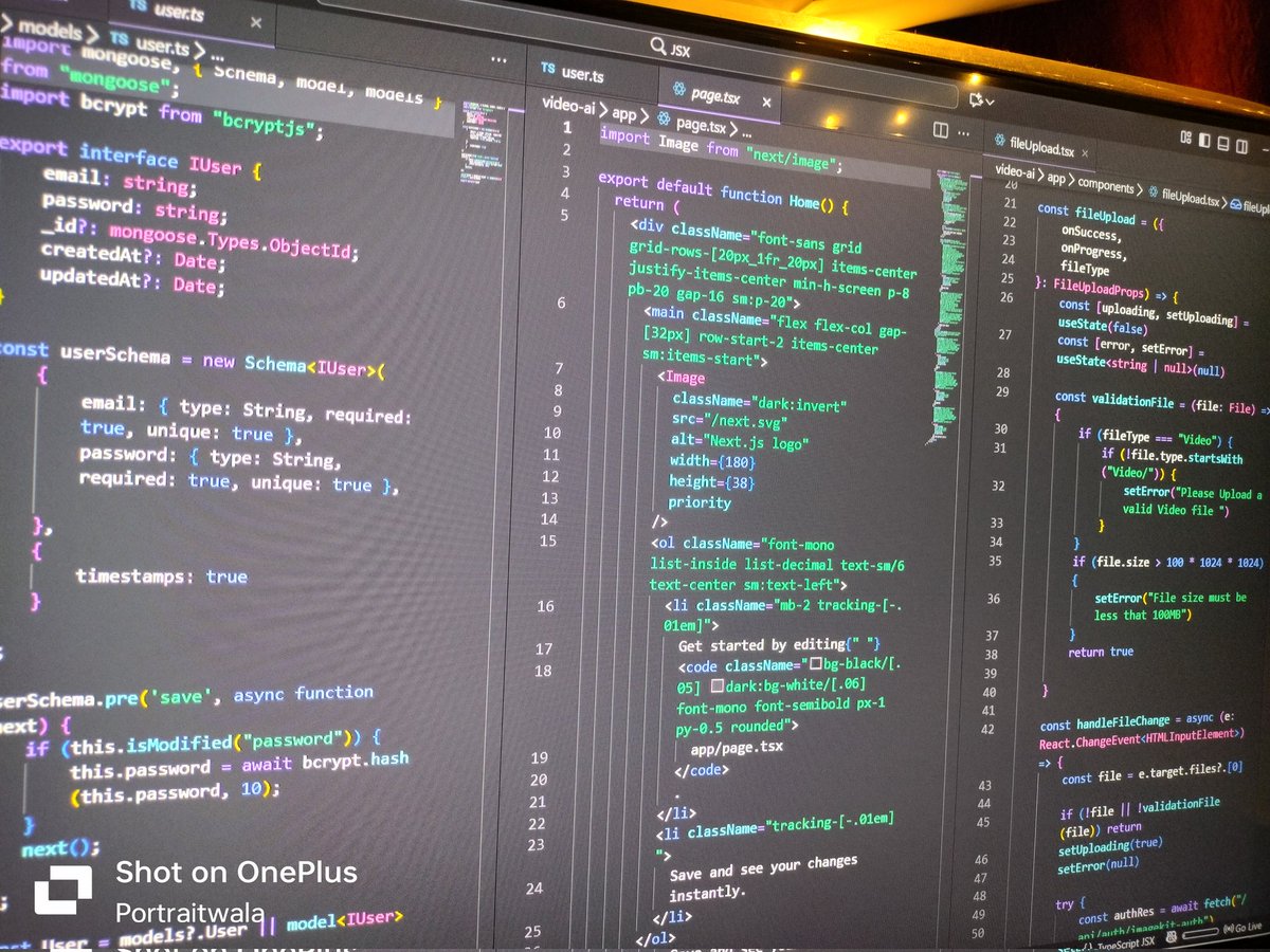 portraitcoder's tweet image. Day 5 – Video-AI Project
✅ Frontend (Register + Login)
✅ Middleware in Next.js
✅ ImageKit + MongoDB setup
✅ First hands-on with NextAuth 🔑
Drops flow 👇
Code → Error → Debug → Frustration 😤 → Fix → Smile 😅
#NextJS #NextAuth #MongoDB