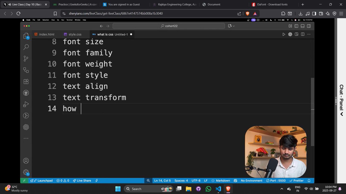 VikasPrata31178's tweet image. Day 2/100 of #100DaysOfWebDev 🎨
Explored CSS basics and layouts:
✔️ Syntax &amp;amp; selectors
✔️ Colours, backgrounds, fonts
✔️ Box model, display, units
✔️ Flexbox &amp;amp; Grid
✔️ Transitions &amp;amp; transforms
CSS brings HTML to life 🔥🚀
#SheriyansCodingSchool