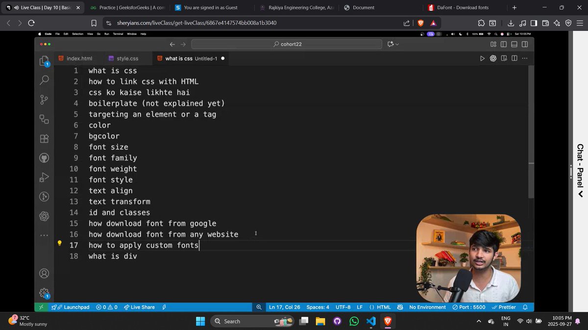 VikasPrata31178's tweet image. Day 2/100 of #100DaysOfWebDev 🎨
Explored CSS basics and layouts:
✔️ Syntax &amp;amp; selectors
✔️ Colours, backgrounds, fonts
✔️ Box model, display, units
✔️ Flexbox &amp;amp; Grid
✔️ Transitions &amp;amp; transforms
CSS brings HTML to life 🔥🚀
#SheriyansCodingSchool