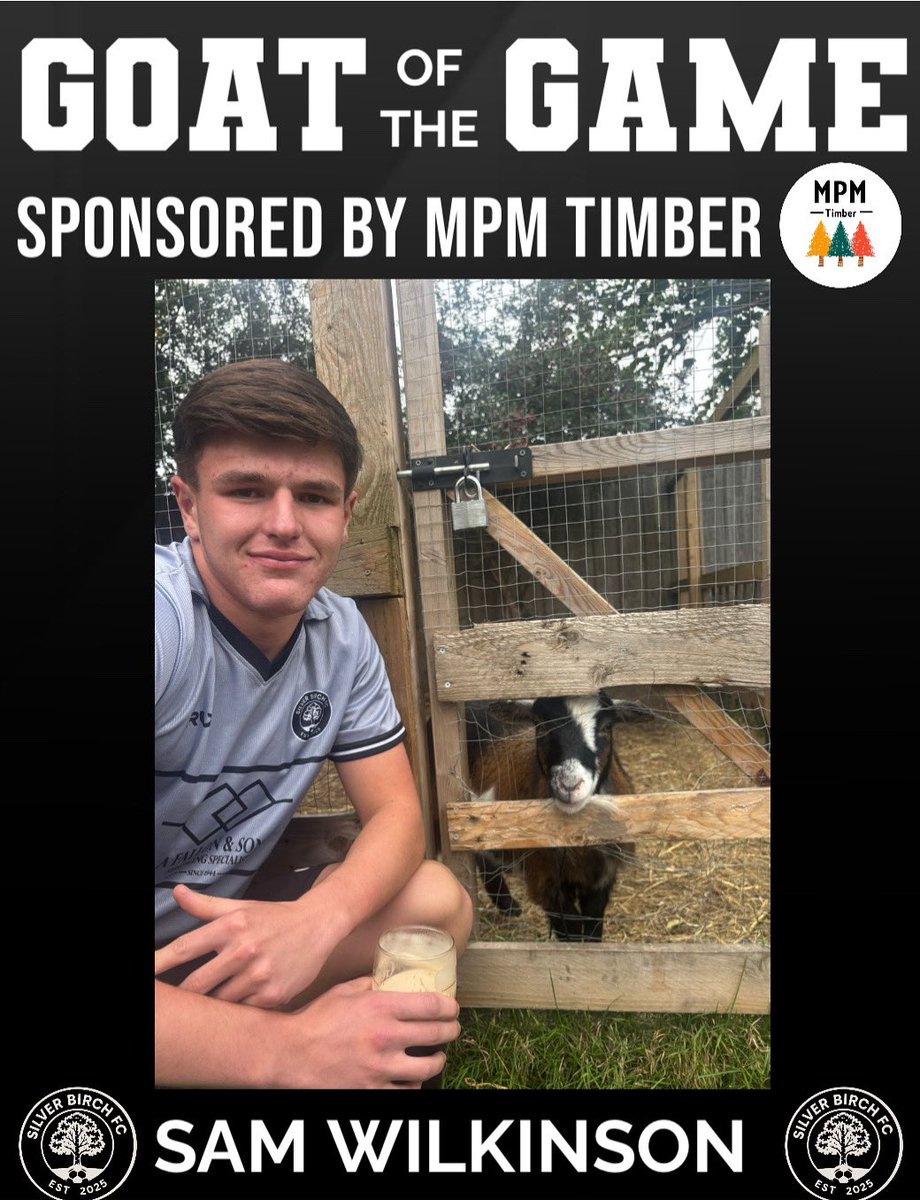Silver Birch FC (@silverbirchfc_) on Twitter photo With many good performances today, the GOAT of the Game sponsored by @mpmtimber went to the skipper <a href="/SamWilkinson/">Sam Wilkinson</a> after his first goal today.
Well played Sam ๐
#UpTheBirch | #UTB With many good performances today, the GOAT of the Game sponsored by @mpmtimber went to the skipper <a href="/SamWilkinson/">Sam Wilkinson</a> after his first goal today.
Well played Sam ๐
#UpTheBirch | #UTB