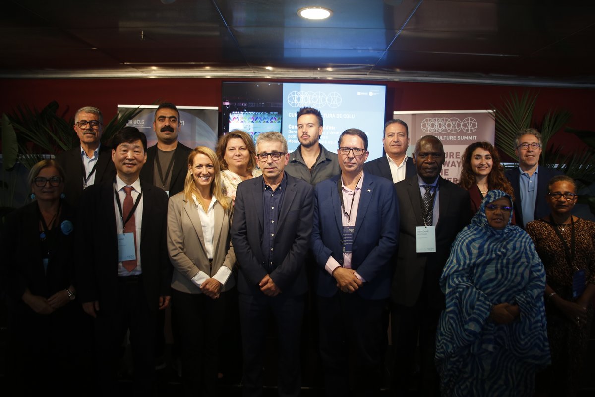 #Listen2Cities

The #UCLGCultureSummit comes to a close with a clear call from #LocalGov to #Mondiacult2025, to the <a href="/UN/">United Nations</a> System and to national governments:

Access and active participation in culture are human rights. There is no sustainable development without a #CultureGoal