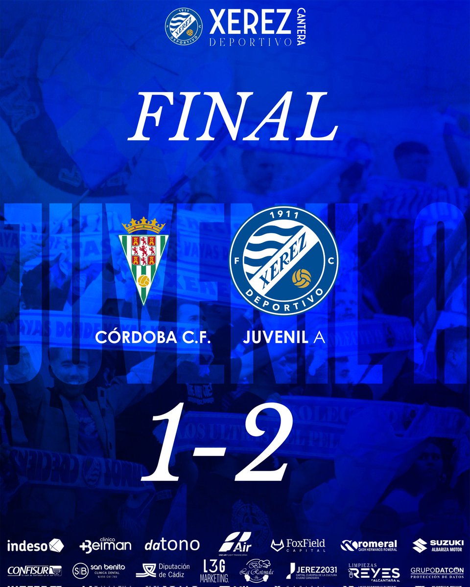 Xerez DFC Cantera (@xerezdfccantera) on Twitter photo 90' ⏱️⚽ | 1️⃣-2️⃣ | ¡¡FINAAAAL!!
✅ ¡Vuelve a sumar ➕3️⃣ el #XDFCJuvenilA!
<a href="/Cantera_CCF/">𝙲𝚊𝚗𝚝𝚎𝚛𝚊 Córdoba CF</a> 🆚 #XDFCJuvenilA
#CanteraXDFC 90' ⏱️⚽ | 1️⃣-2️⃣ | ¡¡FINAAAAL!!
✅ ¡Vuelve a sumar ➕3️⃣ el #XDFCJuvenilA!
<a href="/Cantera_CCF/">𝙲𝚊𝚗𝚝𝚎𝚛𝚊 Córdoba CF</a> 🆚 #XDFCJuvenilA
#CanteraXDFC