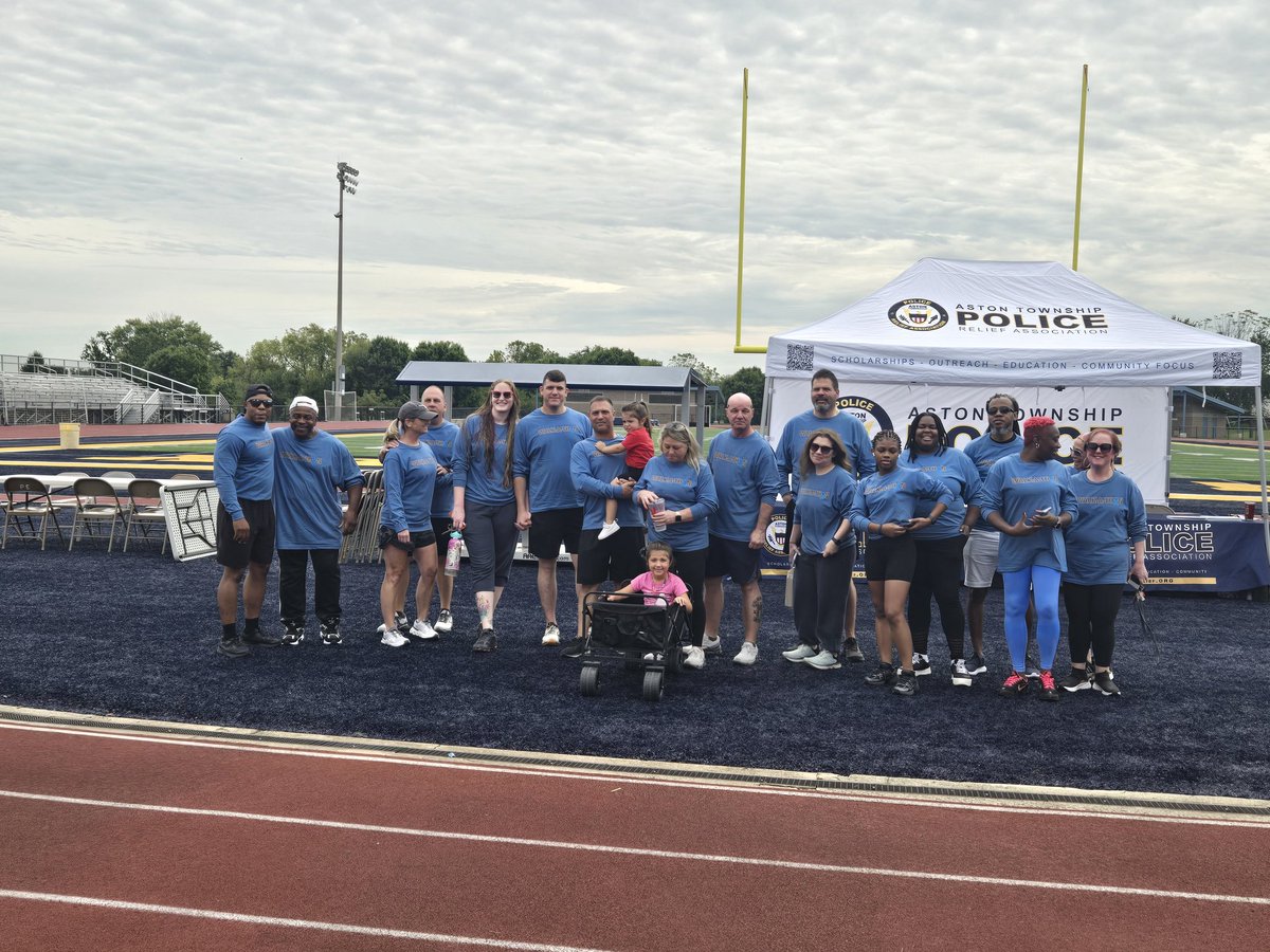 The <a href="/DarbyBoroPolice/">Darby Borough Police</a> was well represented at the <a href="/AstonPD/">Aston Township Police Department</a> 24 Hour Suicide Walk today.  Thank you to Chief Gabe and his entire department and office staff for supporting this event.  <a href="/PA_FOP/">PA FOP</a> <a href="/GLFOP/">National Fraternal Order of Police (FOP)</a>