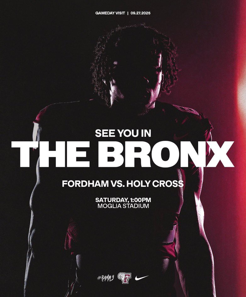 I will be attending Fordham’s game against Holy cross today <a href="/coachmarkchs/">Mark Ingram</a> <a href="/ArtAsselta/">Artie Asselta</a> <a href="/FORDHAMFOOTBALL/">Fordham Football</a>