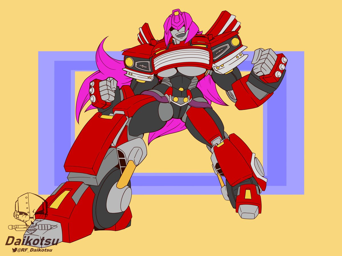 Mutuals post your Transformers ocs here's mine.
🎨: <a href="/RF_daikotsu/">Daikotsu</a>