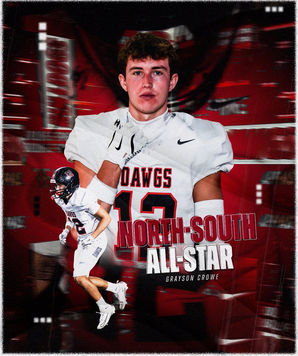 Congratulations to Senior TE Jaiden Grate and Senior WR Grayson Crowe on being selected to play in the <a href="/NorthSouthFB/">Touchstone Energy Bowl</a> Game in December! Extremely proud of these two young men! Well deserved!
<a href="/JaidenG25/">Jaiden Grate</a> <a href="/GraysonCrowe8/">Grayson Crowe</a> <a href="/BSpringsJames/">James McBee</a> <a href="/BSHSBulldogs/">Boiling Springs High</a>