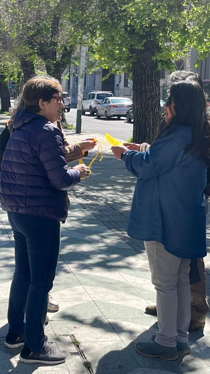 Un hermoso desafío se ha cumplido. Conmemorar el Día Nacional del Donante de Órganos y Tejidos en la calle, entregando un folleto y una pulsera, puede significar salvar al menos una vida. Si no hablas con tu familia que eres Donante, no sirve. Gracias equipo por transmitir el