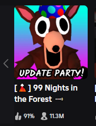 RikuGdx's tweet photo. I understand that bloxfruit, grow garden, steal brainrot, that such games are popular in roblox but. 99 night in the forest is sick for me that there is now an update and 11 million active people just wat the hell 💀💀💀
#ROBLOX https://t.co/NvpyLbSsSz
