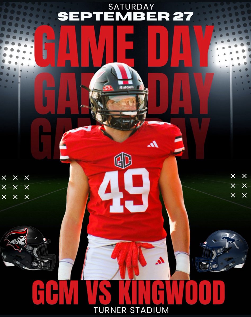 🔥🏈 IT’S GAME DAY, PATRIOTS! 🏈🔥 
Tonight’s the night — GCM vs Kingwood at 6 PM at Turner Stadium! We’re bringing the HEAT, the HYPE, and the HEART 💪💥