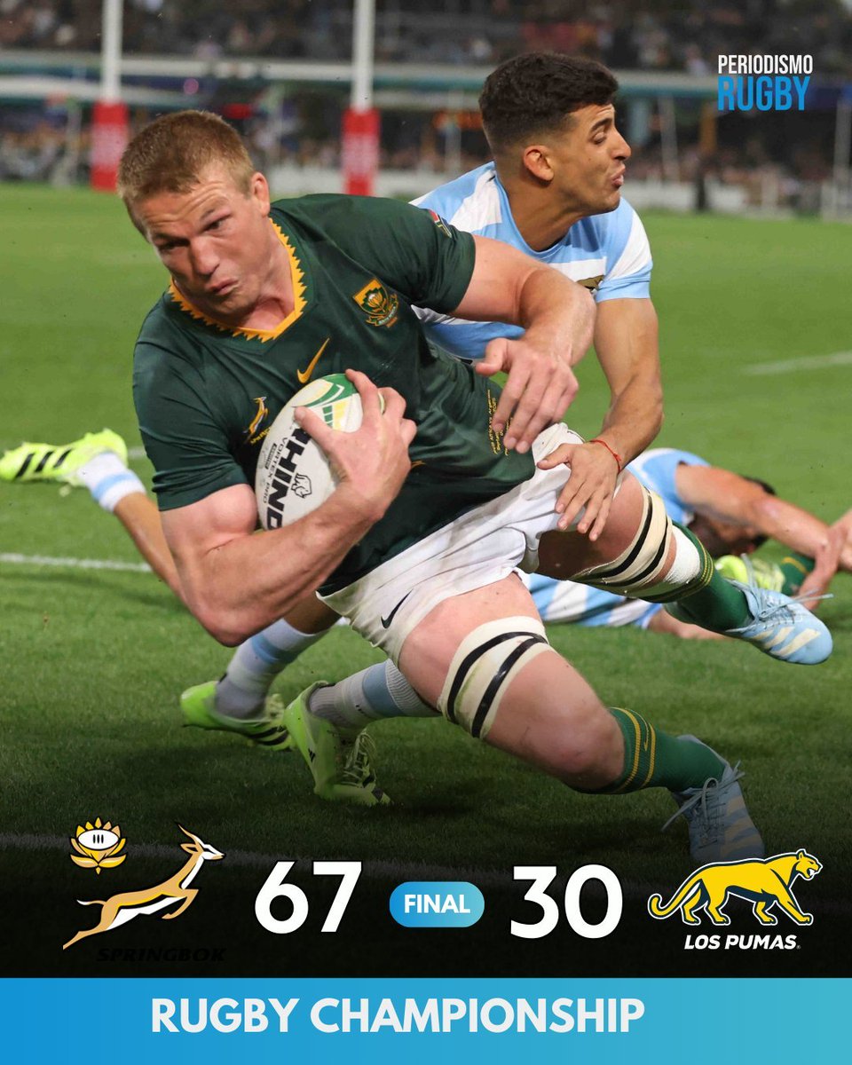 🇿🇦 Paliza de los Springboks.

La peor cara de los Pumas en el ciclo de Felipe Contepomi, porque esta vez el equipo estaba completo y no compitieron.