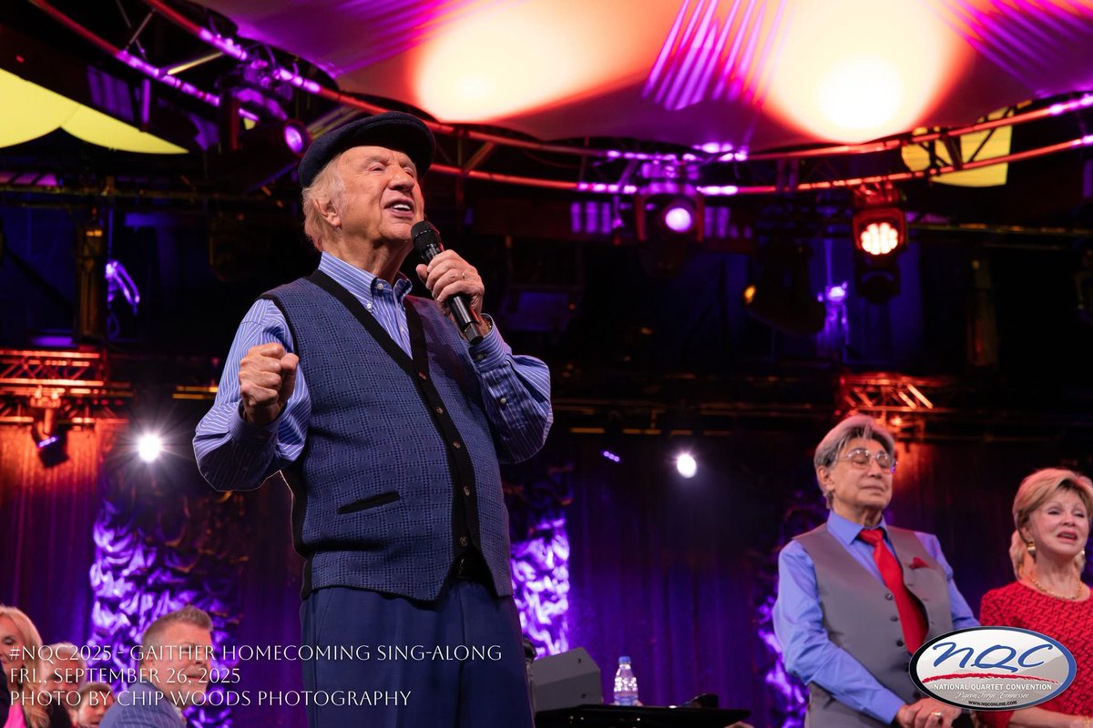 NQConline's tweet image. Photo Recap of the Gaither Homecoming Sing - Along Friday at NQC. Great moments, wonderful songs and fun memories! #nqc2025 #gospelmusic
