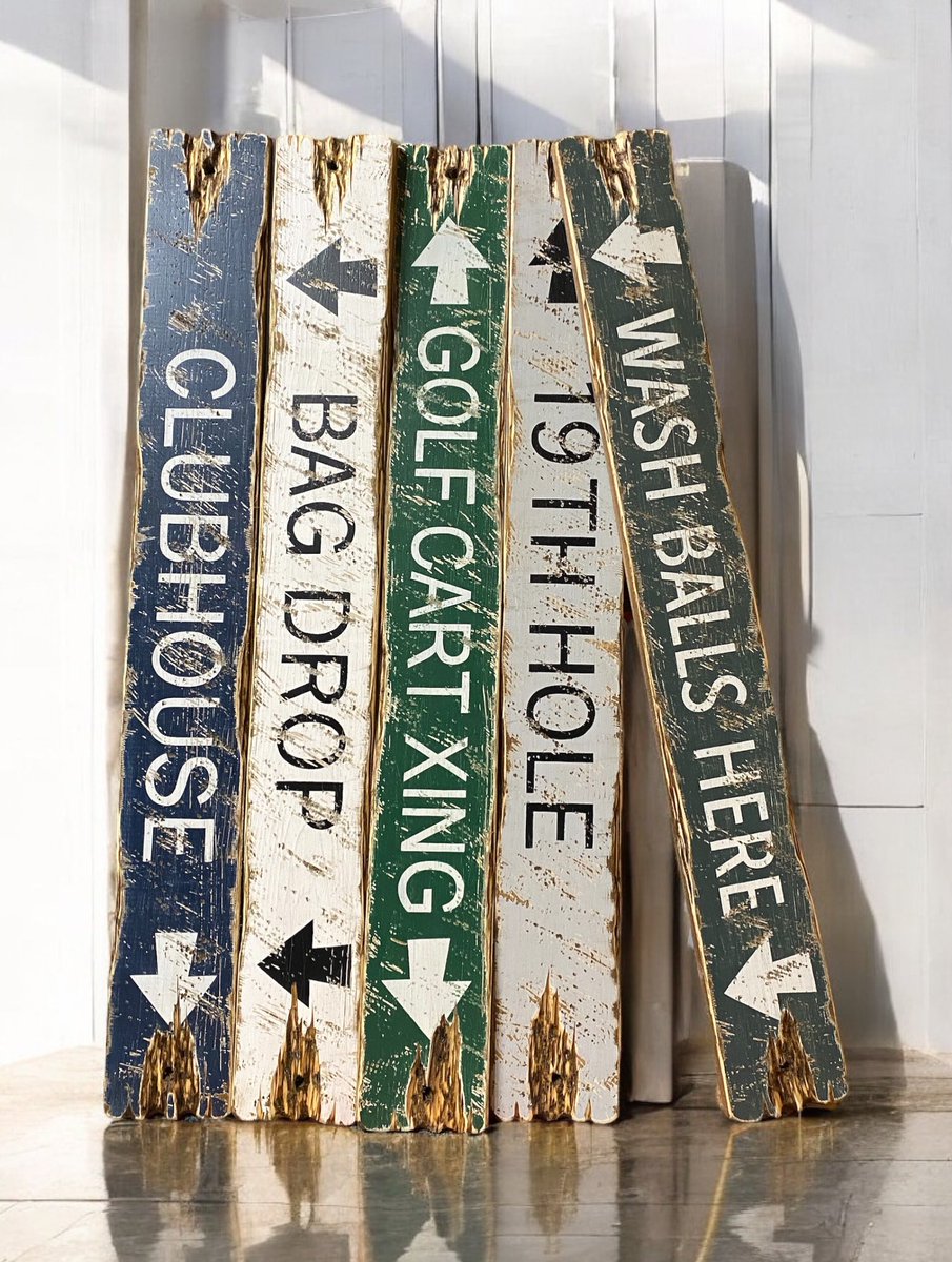 Good day for some golf! This set is made in the USA and perfect for office or rustic home! 
#golf #Madeinusa #handmade