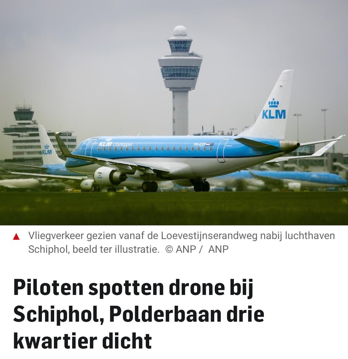 maartenbrink's tweet image. Bij #Schiphol is zaterdag een #drone waargenomen. Daardoor is de Polderbaan tijdelijk buiten gebruik geweest. Naar de bestuurder van de drone is gezocht, maar er werd niemand gevonden.

ad.nl/binnenland/pil…