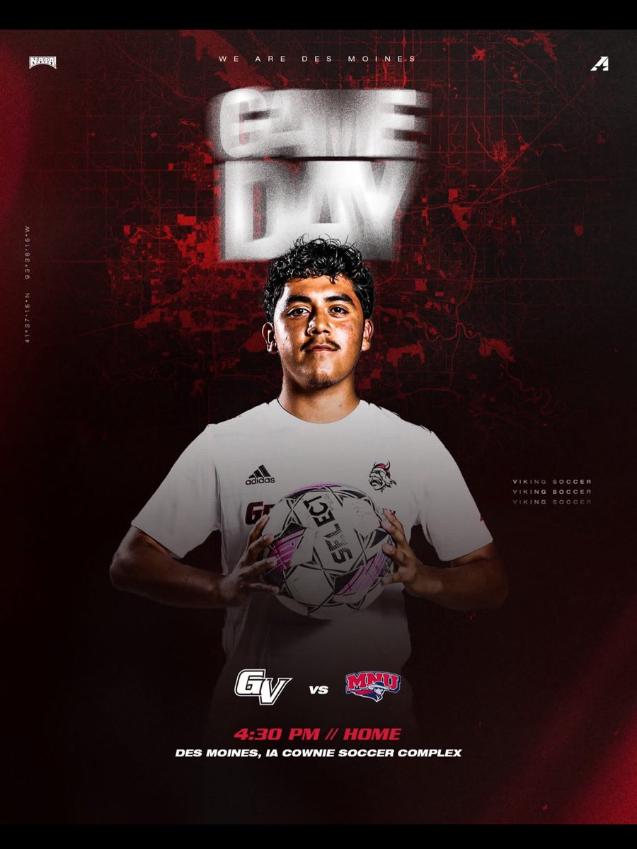 HUGE GAME DAY!!! 🔥
Your Vikings take on #2 MidAmerica Nazarene in a battle for the top of the conference and to protect the undefeated record! ⚔️⚽️

Bring the energy, pack the stands, and push your Vikings through this tough matchup! 💪🏽
📺: urbanedgenetwork.net/?school=heart-…