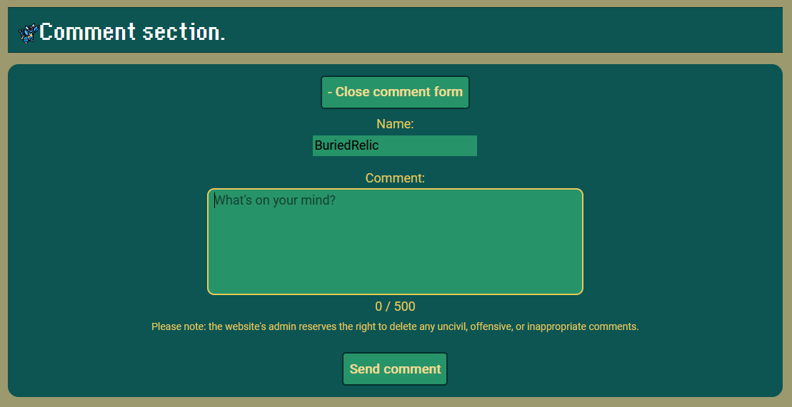 Hello, I just want to share a bit of what I'm working on. Everything is fully working; there are just some details left. This will go on a new section for the web.