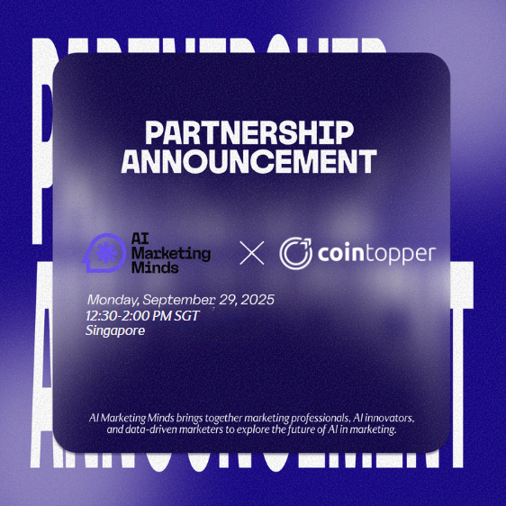 AIMarketingMind's tweet image. Thrilled to team up with @CoinTopper for AI Marketing Minds: Marketers Meetup! ⚡

📅 Sept 29 | 12:30–2:00 PM GMT+8
📍 Singapore
🔗 luma.com/qa89i34o
🎟 Sponsored by GAIS

Redefining marketing with AI-powered innovation.
#TOKEN2049 #SingaporeInnovationWeek #GlobalAIShow