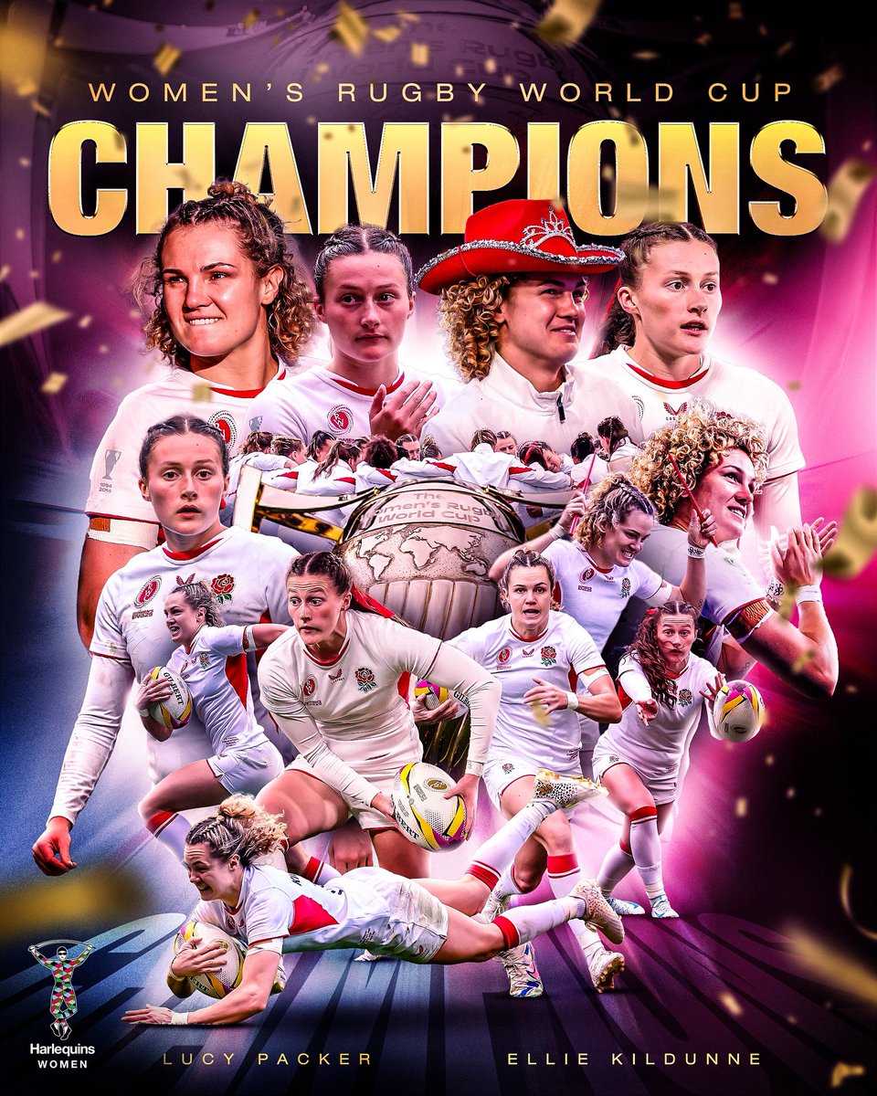 CHAMPIONS OF THE WORLD!!!!! ❤️❤️

You better believe it, rugby’s coming home 🫶

#COYQ