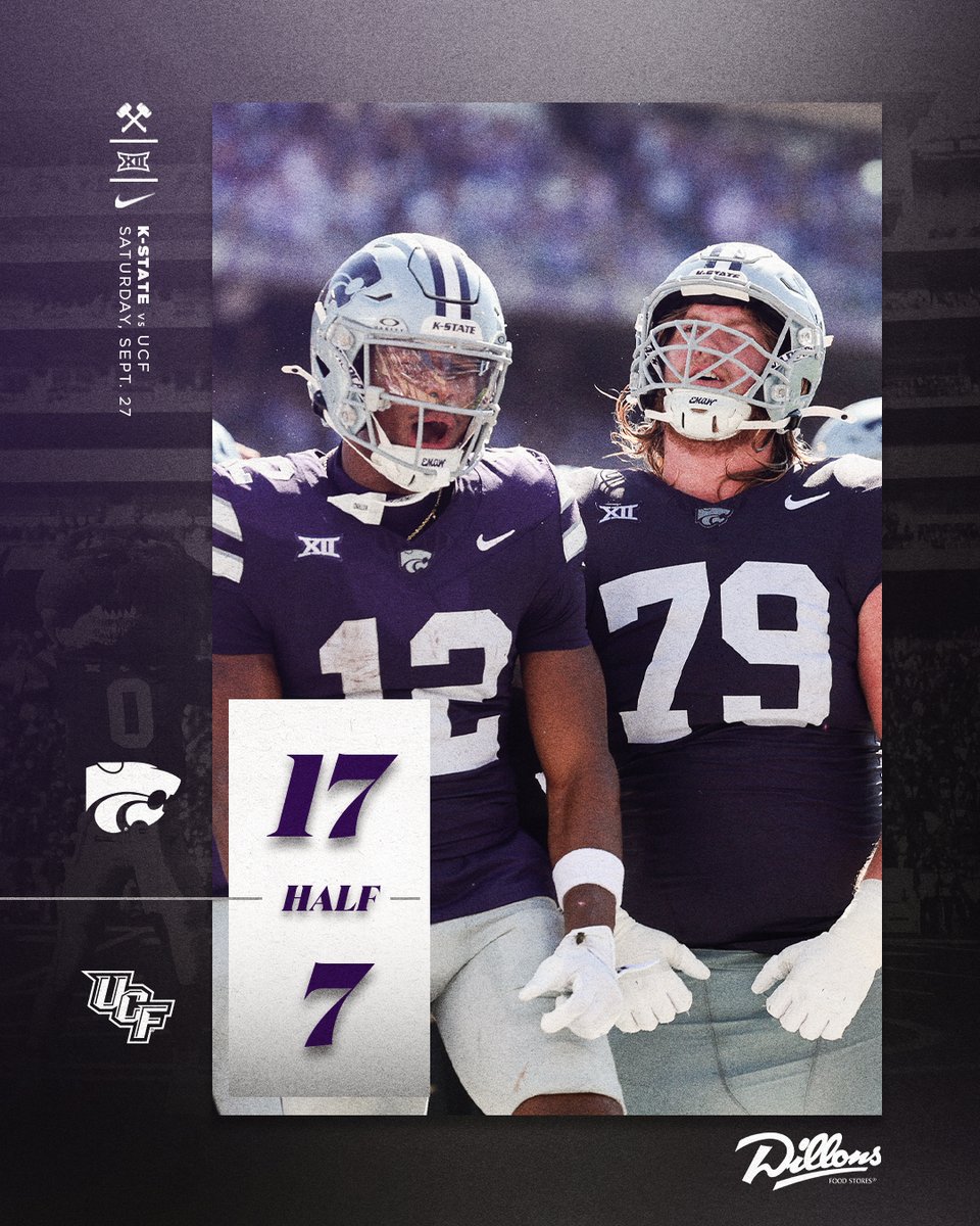 KStateFB's tweet photo. Halftime https://t.co/TRJ3Z68FZi