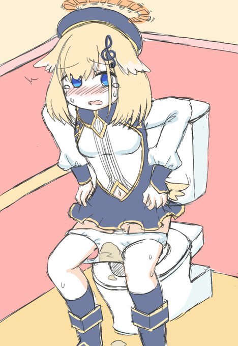 幼稚園とかで演奏を披露した後におしっこ我慢できなくて一番近くのサイズの合わない子供用トイレでおしっこするブラスちゃん
癖の雑な描き散らし 