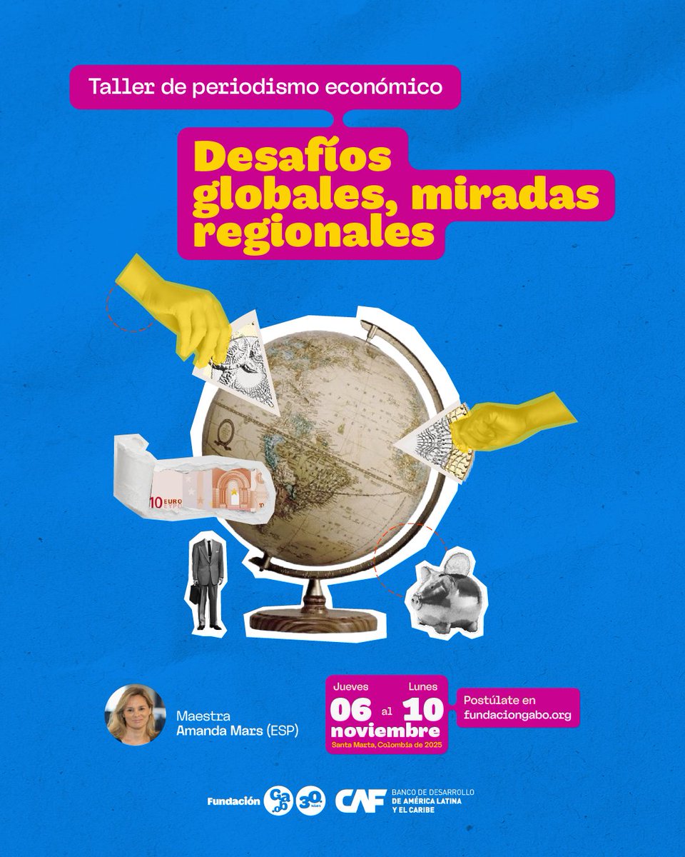 #ConvocatoriaAbierta | ¿Eres editor económico y cubres geopolítica de América Latina, el Caribe y Europa? 🗺️ 

Participa en el taller de periodismo económico ‘Desafíos globales, miradas regionales: taller de periodismo económico’, convocado en alianza con <a href="/AgendaCAF/">CAF</a>.

Conoce más