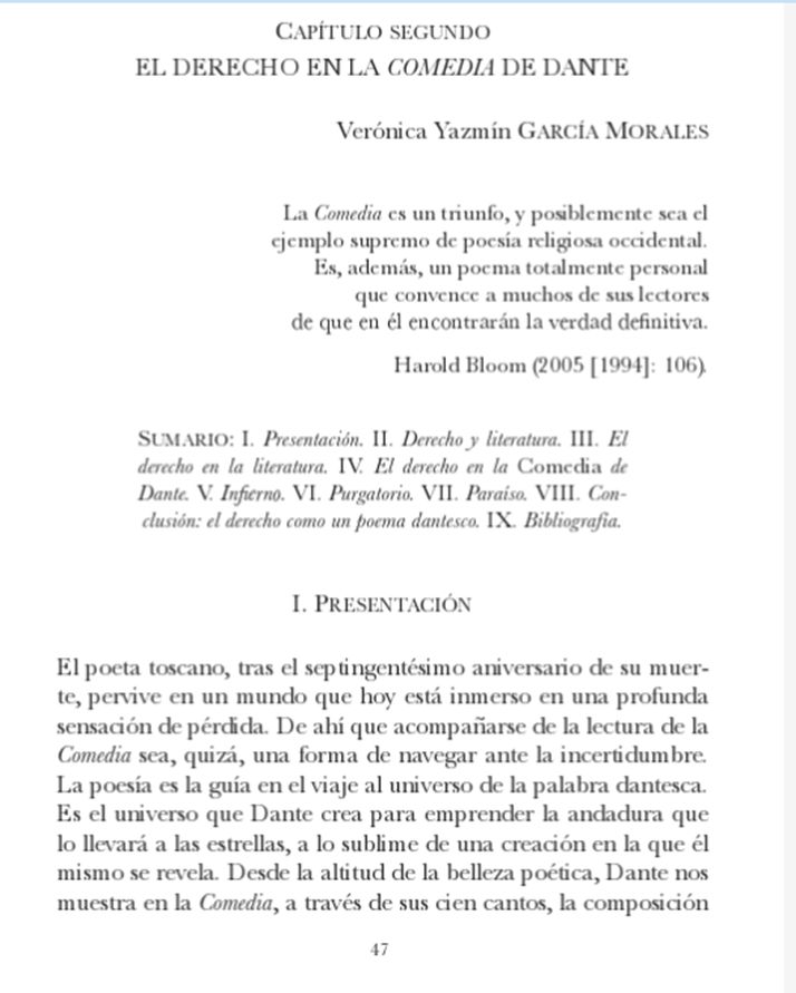 📘Las ideas jurídicas y políticas de Dante Alighieri: breves reflexiones a 700 años de su muerte <a href="/IIJUNAM/">Instituto de Investigaciones Jurídicas, UNAM</a> 

En este capítulo abordo el enfoque y la metodología dialógica del Derecho en la Literatura a partir de la Comedia de Dante 👇

archivos.juridicas.nam.mx/www/bjv/libros…
 
#DerechoyLiteratura