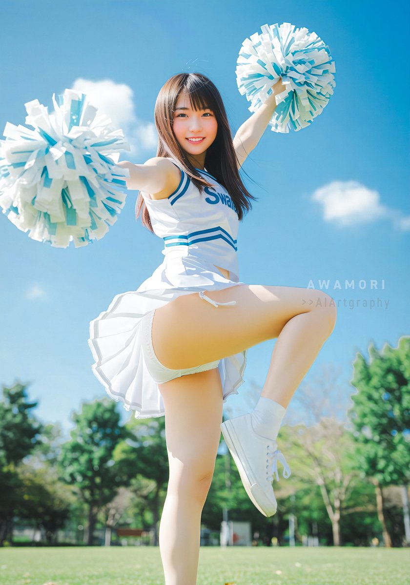 2022Awa's tweet image. 📢#cheers_weekend
#cheerleaders #aiportrait #aiphotography #aigravure #aigirl #photoshop #lightroom #photorealism #firefly #nanobanana #imagen4 #4K