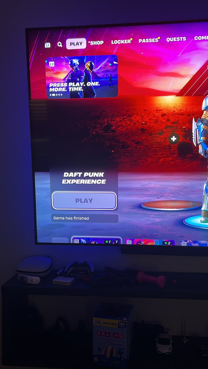 RealCrizFN's tweet photo. @FortniteStatus it won’t let me in the daft punk concert and says. “Game has Finished”. I want to play this game and it won’t let me. https://t.co/IZB5f89mp8