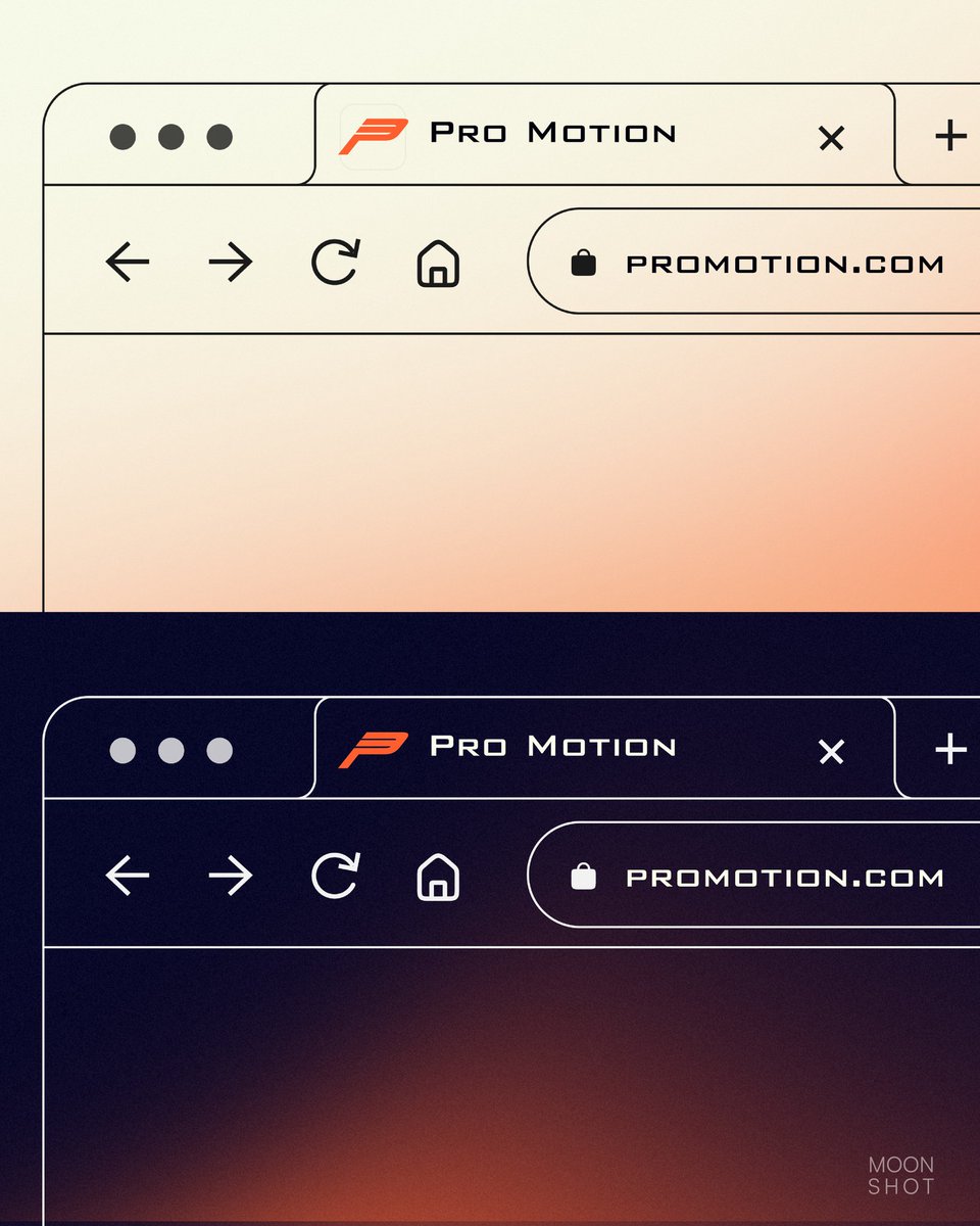 moonshot_design's tweet image. Accessibility in logo design is about legibility at every scale. 
&apos;Pro Motion&apos; logo in the favicon reads as letter &apos;P&apos; from far, while &apos;m&apos; is visible when looked upon closely.
.
.
.
.
#favicondesign #logoaccessibility #logodesign #branddesign #sportsbrand #icon #favicon #symbol…