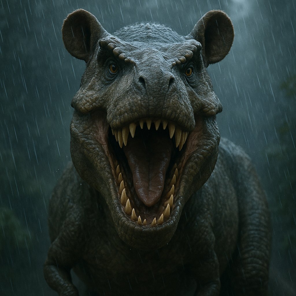 TheSummit437's tweet image. This is why dinosaurs didn&apos;t have ears. 😂