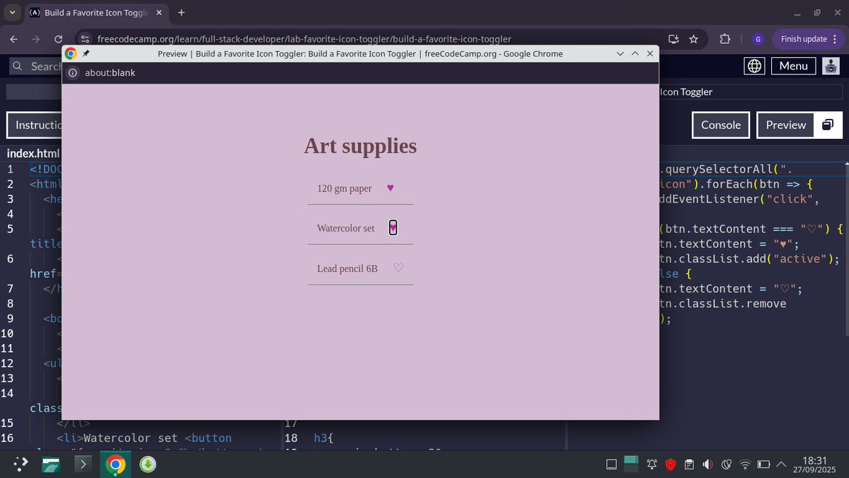 Ujahgrace17's tweet image. Built an icon toggler with javascript on #freecodecamp