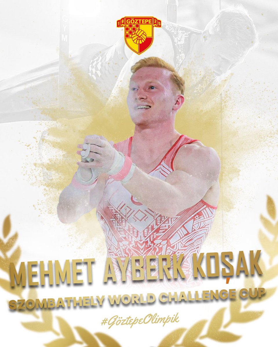 GoztepeOlimpik's tweet photo. Ayberk gümbür gümbür🥇🥇🤩

🇹🇷Milli sporcumuz Mehmet Ayberk Koşak, halka aleti finallerinde topladığı 13.900 puan ile şampiyon oldu ve altın madalya kazandı.

#GöztepeOlimpik https://t.co/RoR2MPVPas