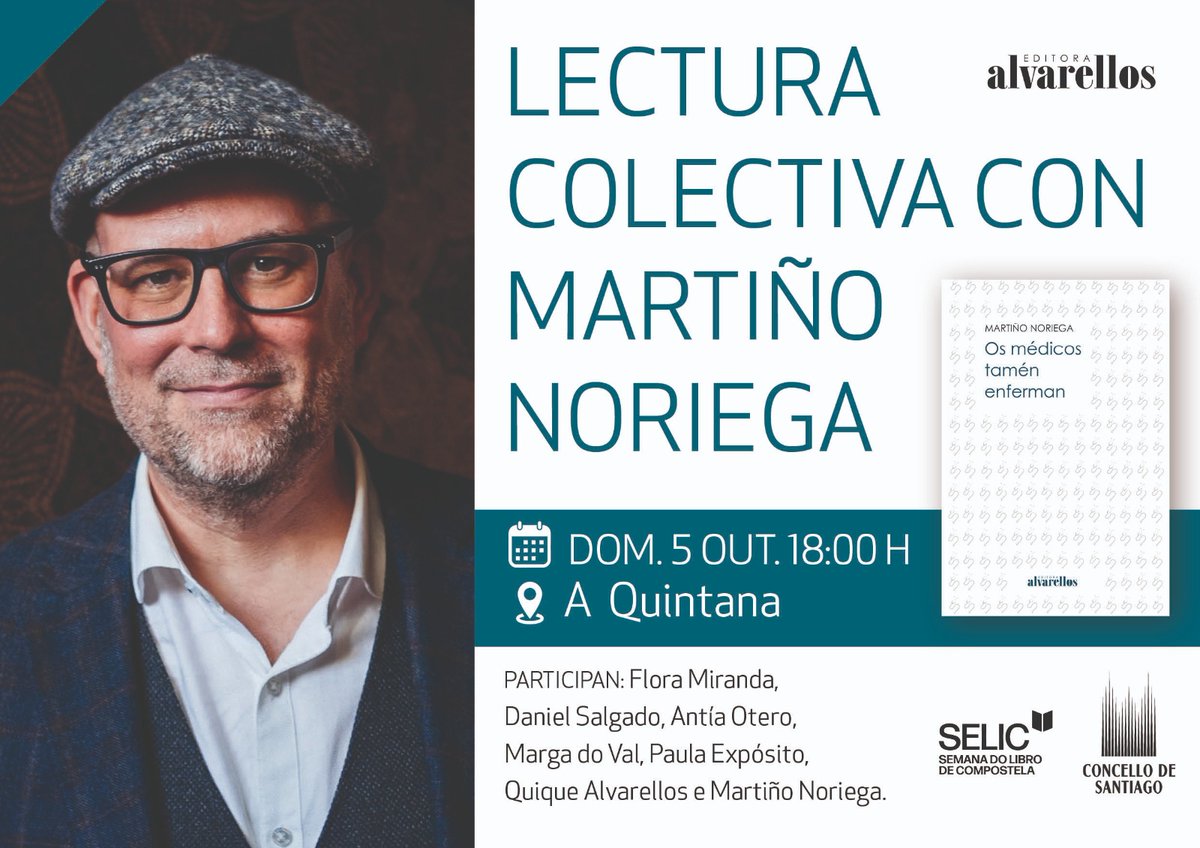 Coa chegada do outono, iniciamos a 2ª quenda de presentacións e actividades ao redor de "Os médicos tamén enferman"
Será na prezada <a href="/SELIC_Festival/">SELIC 📖</a> (domingo- 5 out -18 h), onde levaremos a cabo unha lectura colectiva dalgúns textos nunha inmellorábel compaña
Estades convidadas 📖
