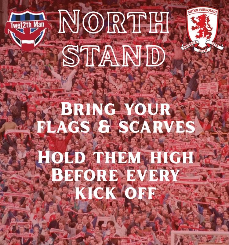 Let’s get this started Tuesday <a href="/boro/">Middlesbrough FC</a> !! 
Please anyone sitting in the north stand read, it’s simple. Old school football tradition. <a href="/Twe12thman/">Twe12thman Boro🇦🇹</a>