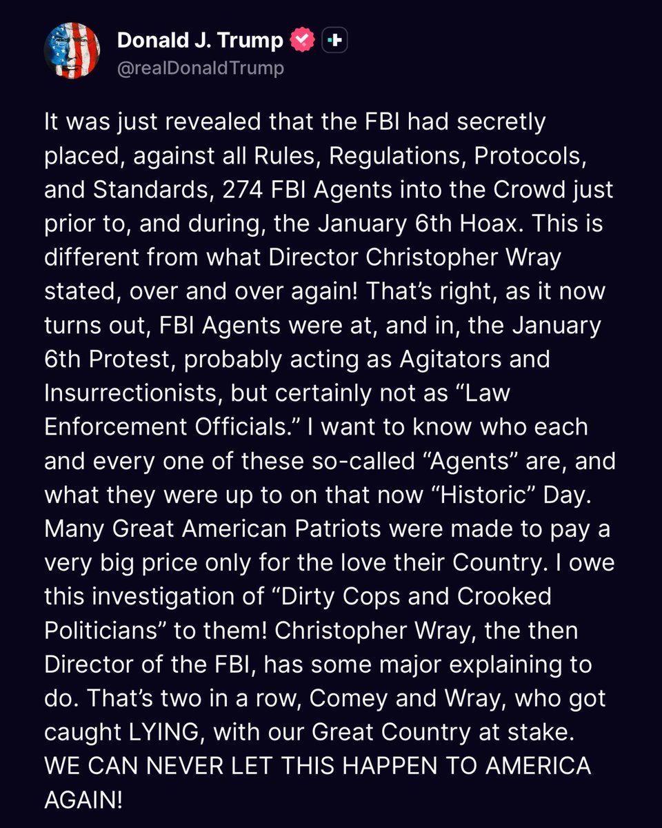 LauraLoomer's tweet image. How is it that nobody who works for President Trump told him any of this over the last 4 years? 

We have known for years that the FBI placed agents in the crowd on J6 to act as agitators. It’s called FEDSURRECTION.

We know this. Why is President Trump only now just seeing this?