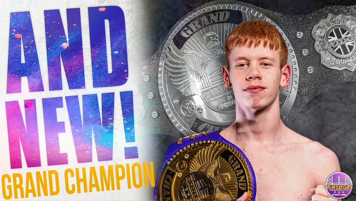 BridgeProWres's tweet photo. 🔥 CONGRATULATIONS TO THE NEW CHAMPION 🔥

⭐ BRANDON JORDAN is the inaugural GRAND CHAMPION of Bridge Pro Wrestling ⭐

Defeating his sister @chantaljordan_ last night in a brutal STREET FIGHT 🔥 https://t.co/oT8moclEkT