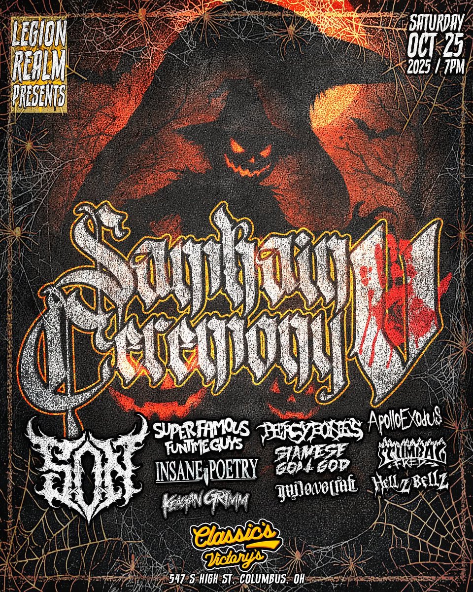 Samhain Ceremony 5! October 25th in Columbus! Tickets on sale now at legionrealm.bigcartel.com