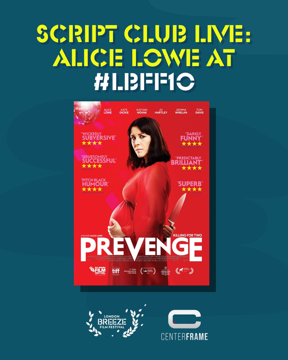 ✍️ Dive into screenwriting with <a href="/alicelowe/">Alice Lowe</a> at #LBFF10!

🎬 <a href="/CenterframeClub/">CenterFrame</a> goes live at <a href="/TheGardenCinema/">The Garden Cinema</a>  w/ Alice Lowe (Prevenge, Sightseers) for a deep dive into the Prevenge script.

📅 24 Oct, 1–2.10pm

🎟 Tickets via Linktree

#CatchTheBreeze