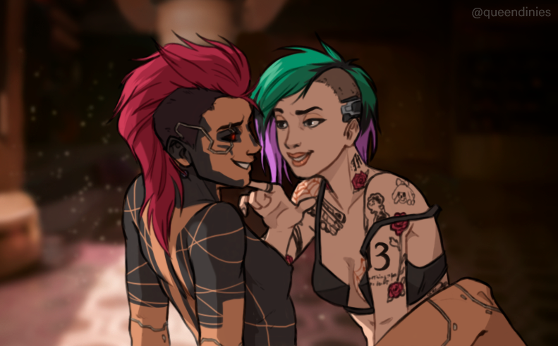 V and Judy 

#Cyberpunk2077