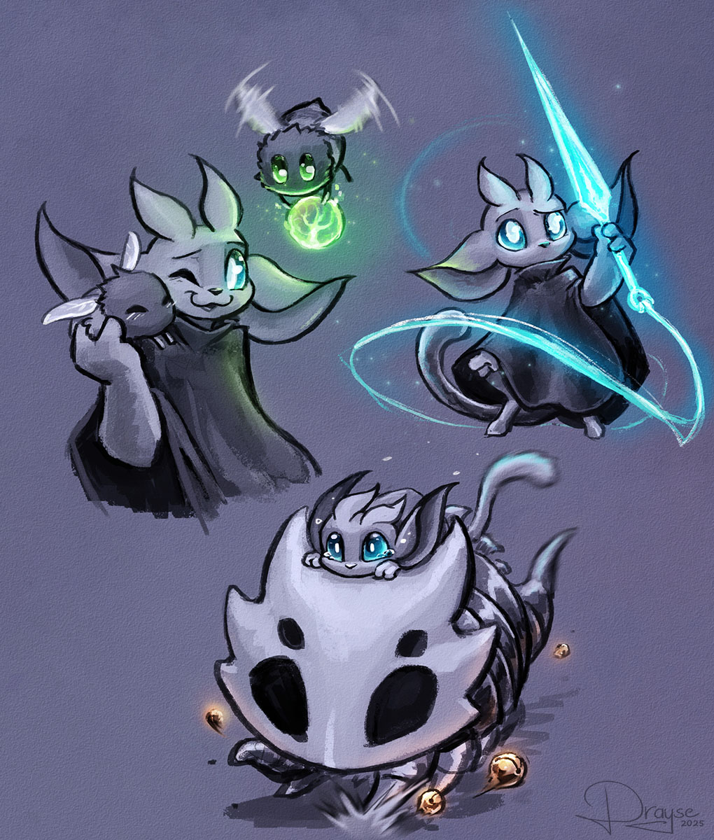 I didn't think it would be so much fun to doodle Ori doing Hollow Knight / Silksong stuff
I hope you guys have an awesome weekend! 💙