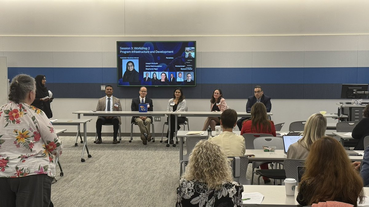 Abdallah81MD's tweet image. 💡 Panel Discussion now with Drs. McGuirk, Graff, Abid @BilalAbidMD &amp;amp; Mattar joined by Zahra Mahmoudjafari, PharmD @kczmj and Stephani Nigro, MSN, RN — sharing expertise on advancing cellular therapies! 🧬💉 #ICETCongress #CellTherapy #TeamScience
Moderated by @NausheenAhmedMD…