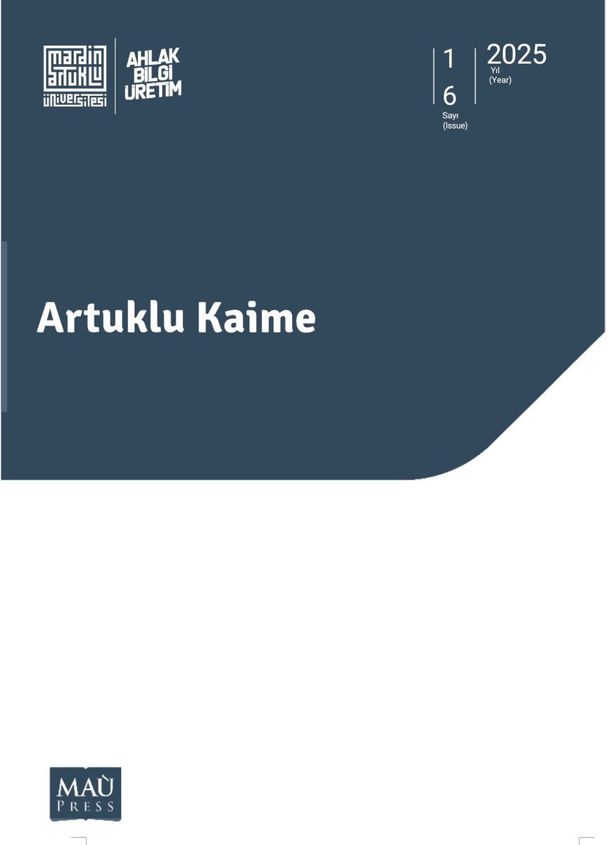 Fakültemiz Artuklu Kaime dergisinin 16. sayısı yayımlandı. Katkılarıyla dergimize değer katan hocalarımıza ve özverili çalışmaları için dergi kuruluna teşekkür ederiz.

Dergiye ulaşmak için: dergipark.org.tr/tr/pub/artuklu…

<a href="/mardinartuklu/">Mardin Artuklu Üniversitesi</a>
<a href="/ibrahimozcosar/">ibrahim özcoşar</a>
<a href="/ylmazdemirhan/">Yılmaz Demirhan</a> 
<a href="/kaimeartuklu/">Artuklu Kaime</a>