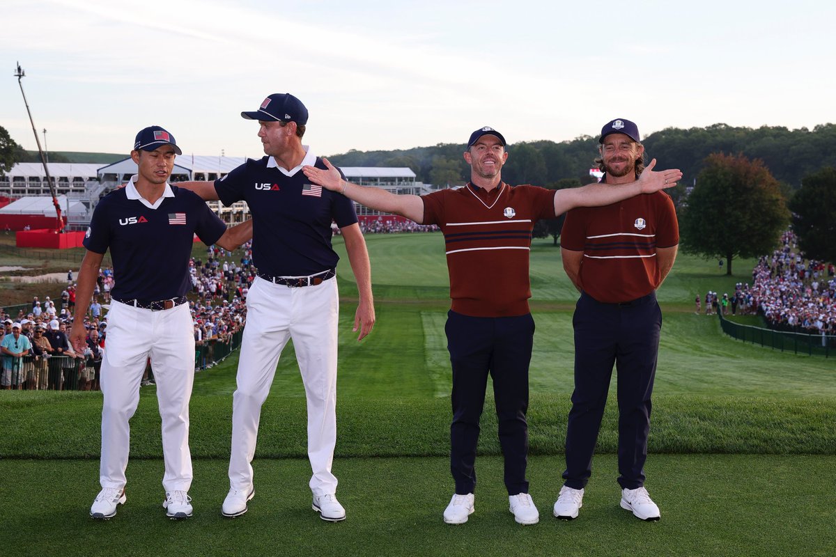 Paliza histórica de #TeamEurope en suelo estadounidense. 11,5 - 4,5 después de los dos primeros días. Victoria en las cuatro sesiones disputadas hasta ahora. Mañana bastan 2,5 puntos para retener la #RyderCup  y 3 para ganarla. ¡Apisonadora europea!