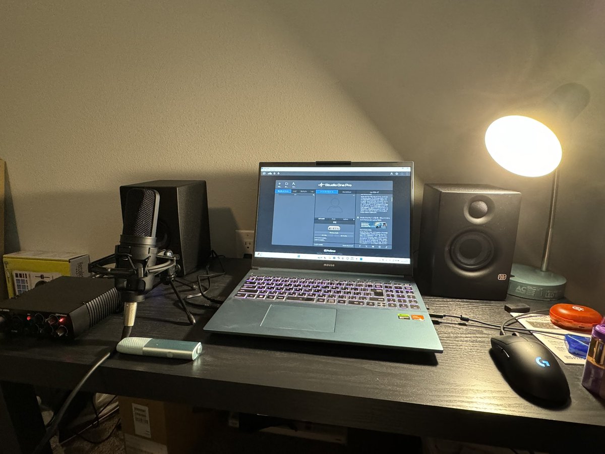 宅録セット設置完了