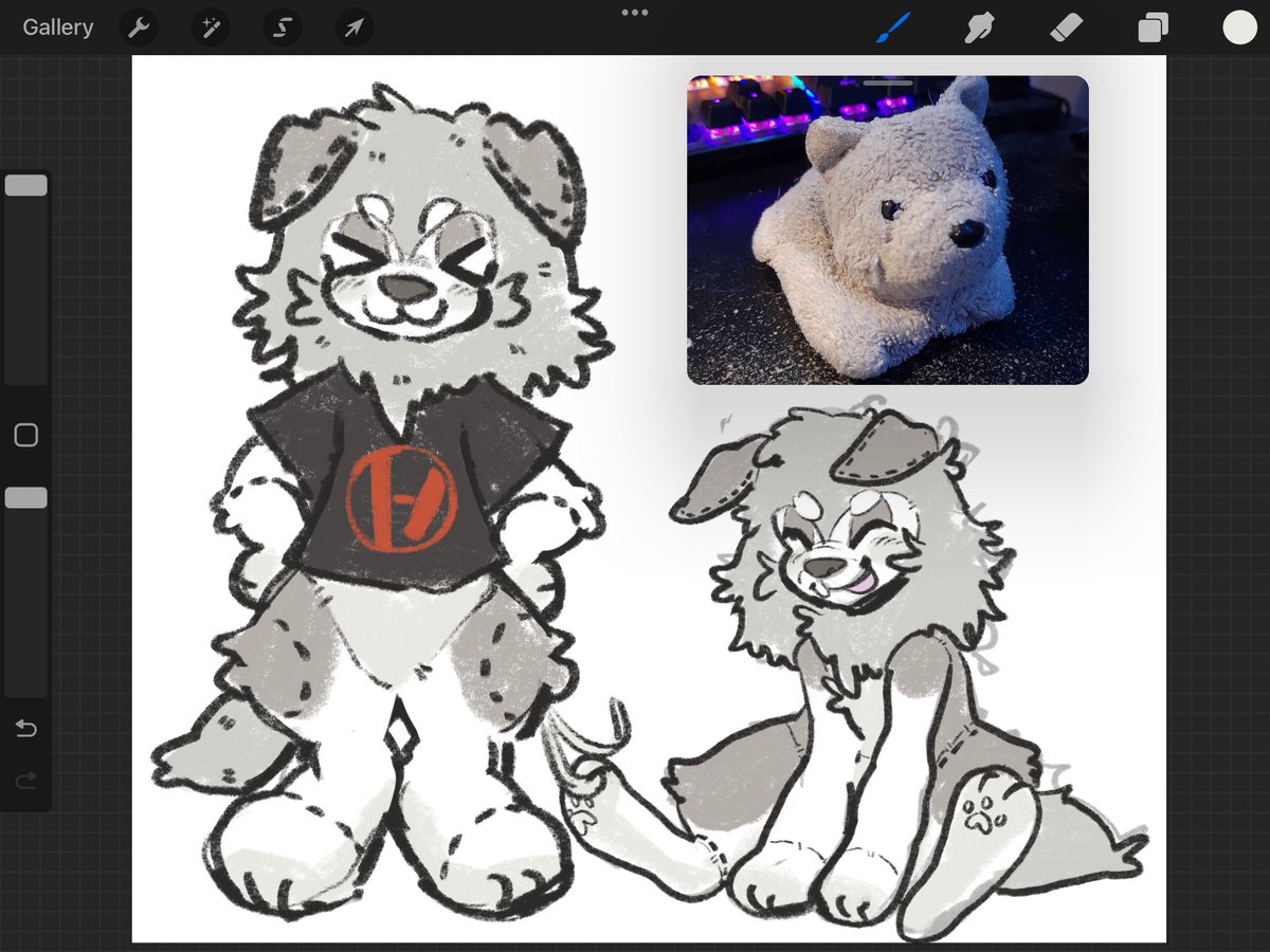 cirmented's tweet image. made my bf a fursona based of off his favouite plushie @OldiesStation_7 
ouppy
#fursona #furryart #oc