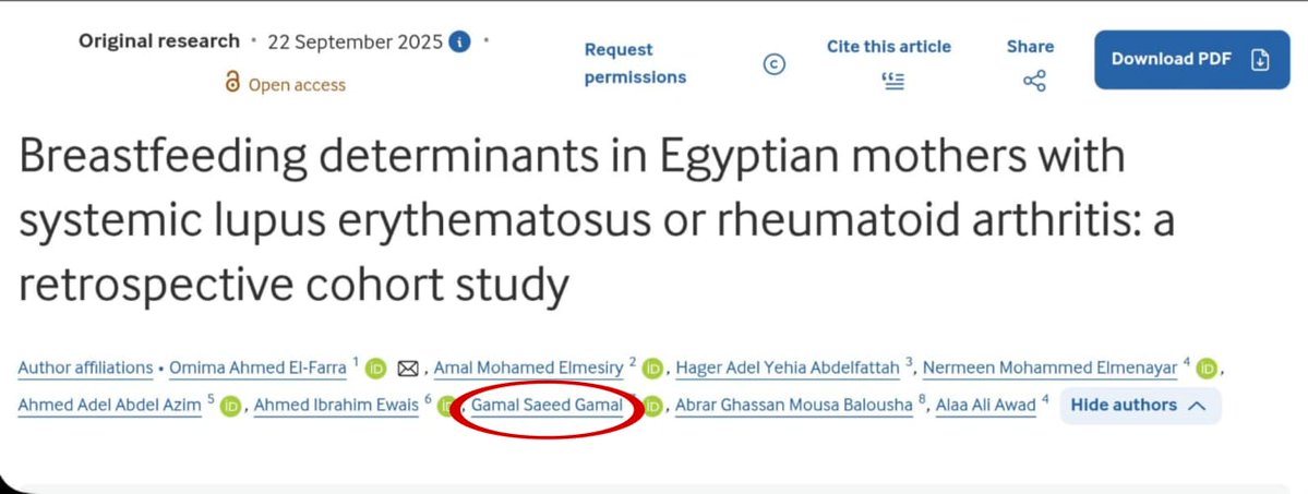 وعلمك ما لم تكن تعلم وكان فضل الله عليك عظيما ✨️
تم نشر اول بحث ليا اشارك فيه❤️

Thrilled to announce that my first primary research paper has been accepted for publication

Our paper available now in Lupus Science and Medicine (Q1, IF=3.5)

Article link
doi.org/10.1136/lupus-…