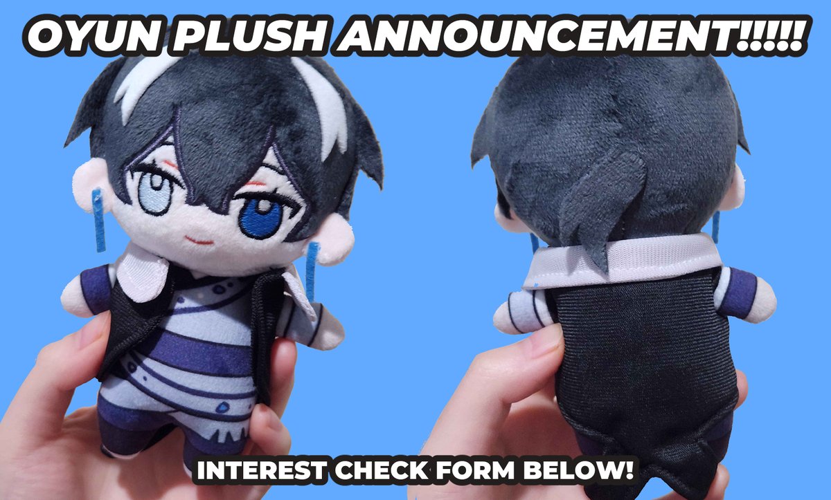 🐟PLUSHIE ANNOUNCEMENT!!! 
that's right everyone... your 8th favorite orca vtuber could be yours as a MARKETABLE PLUSHIE!!! 
If you're interested please fill out the interest check form below! ⬇️