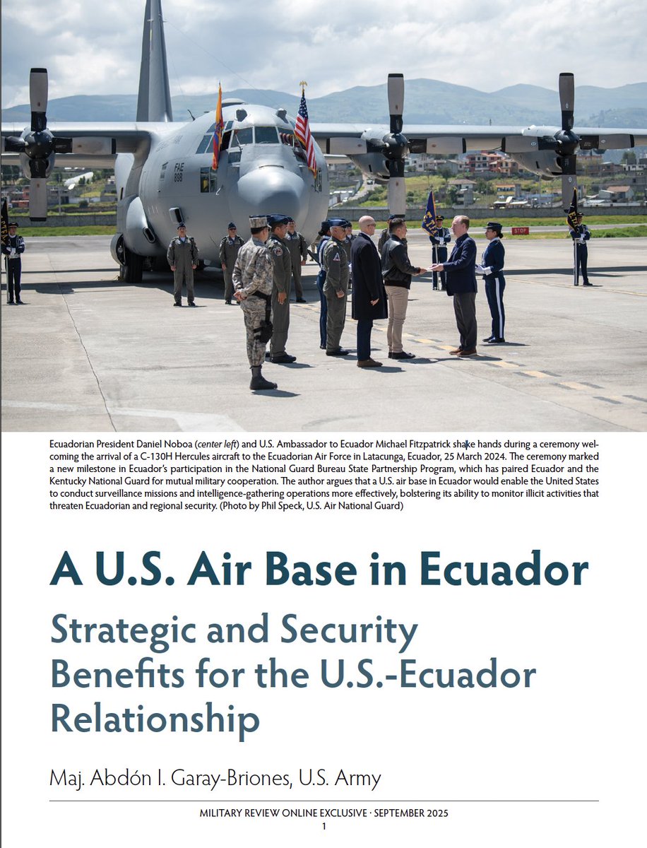 LuisCordovaAlar's tweet photo. Lo anticipamos en Enero del 2025: #EEUU tiene interés en ubicar una base militar en Galápagos.   

📝 Nuevos enclaves militares en Perú y Ecuador. 
🔗https://t.co/oA34lpxiMS 

📝A U.S. Air Base in Ecuador 
🔗https://t.co/zfTOhhC8cW https://t.co/yIDqkCnie2